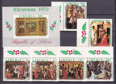 Liberia 1970 pictura MI 782-787 + bl.53 MNH foto