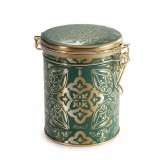 Cutie depozitare metal verde auriu cm 11,5 x 9 x 12 H