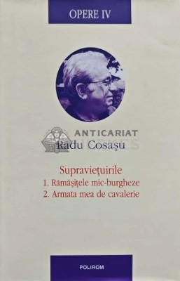 Opere. Supravietuirile. Ramasitele mic-burgheze. Armata mea de cavalerie (volumul 4) - 2011 - Radu Cosasu (AB141) foto