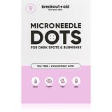 breakout + aid Microneedle Dots tratament local cu microace pentru pete &icirc;ntunecate cauzate de acnee 9 buc