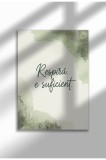 Poster motivațional pe p&acirc;nză, fără ramă - Imprimare digitală - Respirație - e suficient | A3 (29.7 x 42 cm)