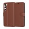 Husa pentru Samsung Galaxy S23 S911, Techsuit, Leather Folio, Maro