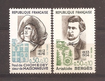 Franta 1972 - Francezi celebri, MNH foto
