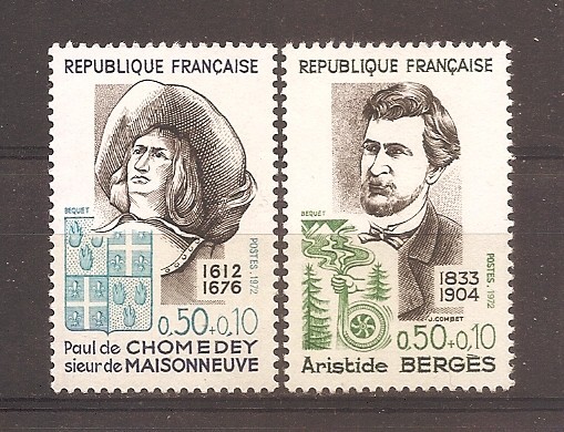 Franta 1972 - Francezi celebri, MNH
