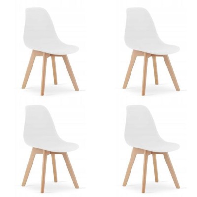 Set 4 scaune bucatarie/living, Artool, Kito, PP, lemn, alb, 46x54.5x80 cm GartenVIP DiyLine foto