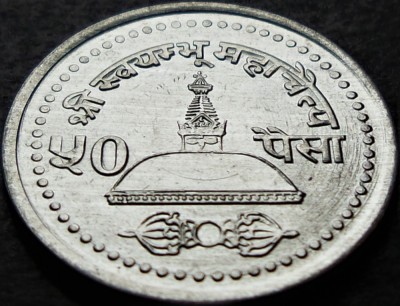 Moneda exotica 50 PAISA - NEPAL, anul 2001 * cod 2934 - Gyanendra Bir Bikram foto