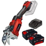 Einhell GE-GS 18/150 Li PXC + Twinpack + 4514095 - Fierastrau sabie 100 mm + Set 2 acumulatori si incarcator Li-Ion 18 V 4 Ah