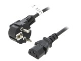 Cablu 3x1mm&sup2; CEE 7/7 cu ştecăr &icirc;n unghi, 2,5m - Goobay