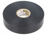 Bandă electroizolantă 3M 19mm x 33m neagră cauciuc 0,18mm