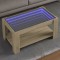 vidaXL Măsuță de cafea cu LED stejar sonoma 93x53x45 cm lemn prelucrat