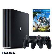 Consola Sony Playstation 4 Pro Ps4 1tb + Doua Controllere + Horizon Zero Dawn PlayStation 4, Second-Hand