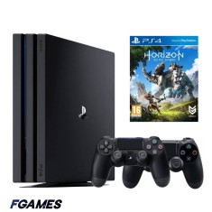 Consola Sony Playstation 4 Pro Ps4 1tb + Doua Controllere + Horizon Zero Dawn PlayStation 4, Second-Hand