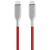 Cablu Date si Incarcare USB Type-C la USB Type-C Forever Core UltraFast, PD 60W, 1.5 m, Rosu - Argintiu