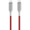Cablu Date si Incarcare USB Type-C la USB Type-C Forever Core UltraFast, PD 60W, 1.5 m, Rosu - Argintiu