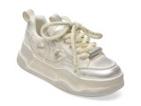 Pantofi sport GRYXX albi, 80772, din material textil si piele naturala