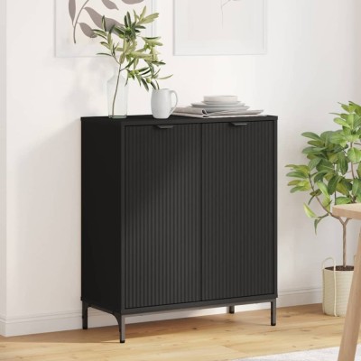 vidaXL Bufet Negru 69.5 x 33 x 82 cm Lemn compozit foto