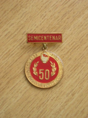 M3 CM - INSIGNA - COMUNISM - 50 DE ANI DE LA CREAREA UTC - 1922 - 1972 foto