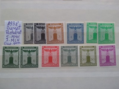 1938-Dienst.-Partial set -MNH+MLH foto