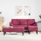 vidaXL Set de canapea 2 pcs bordo 173 x 131 x 67 cm Catifea 3329269