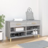 vidaXL Pantofar, gri sonoma, 102x35x55 cm, lemn compozit