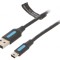 Cablu USB 2.0 A la B mini, 1,5m, negru