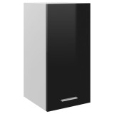 Dulap suspendat &ldquo;Lyon&rdquo; negru extralucios 29,5x31x60 cm