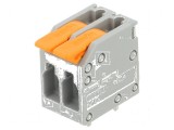 Regletă de conexiuni pentru PCB &icirc;n unghi 5mm, 2 piste, Wago