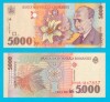 Bancnota Romania 5000 Lei 1998 UNC Blaga P#107 Serie 009B1847837 Filigran Mare