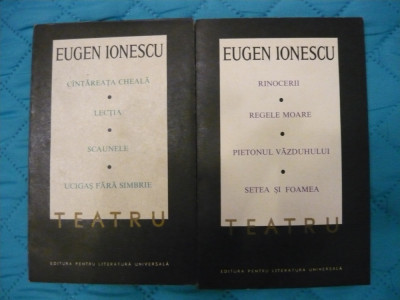 EUGEN IONESCU - TEATRU - 2 volume - 1968 foto