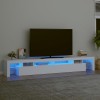 Gossi comoda tv cu lumini led, alb, 260x36,5x40cm