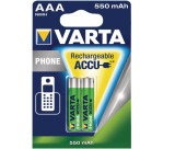 Set 2 baterii reincarcabile, AAA, 550mAh, VARTA 58397101402