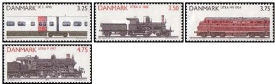 Danemarca 1991 - Locomotive, serie neuzata foto