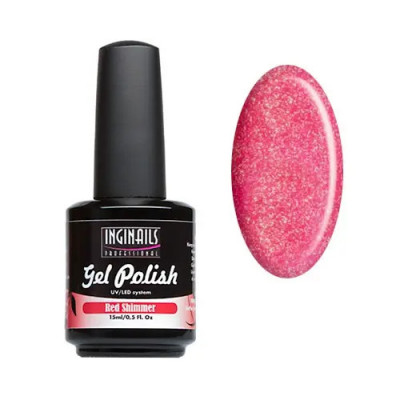 Gel/lac UV Inginails Professional 15ml - Red Shimmer foto