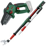 Bosch AdvancedPrune 18V-45 + EasyChain 18V-15-7 - Foarfeca de gradina cu 1 acumulator Li-Ion 18 V 2 Ah 45 mm accesorii + Drujba 15 cm 6.95 m/s