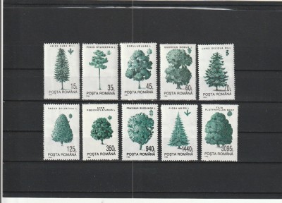 ROMANIA 1994 LP 1343 PRINCIPALELE SPECII FORESTIERE SERIE MNH NESTAMPILATA foto