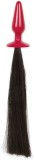Dop Anal cu Coada PONY PLAY Medium Doc Johnson PVC Rosu 12cm Insertabili, Coada 40cm, Diametru 2-4cm