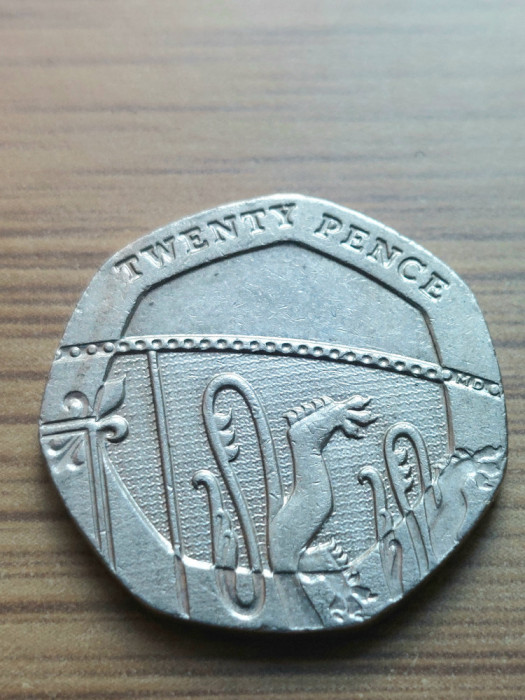 Moneda Anglia Twenty Pence 2014