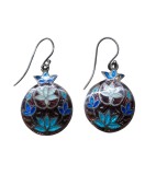 CERCEI VINTAGE DIN ARGINT 925 EMAILAT