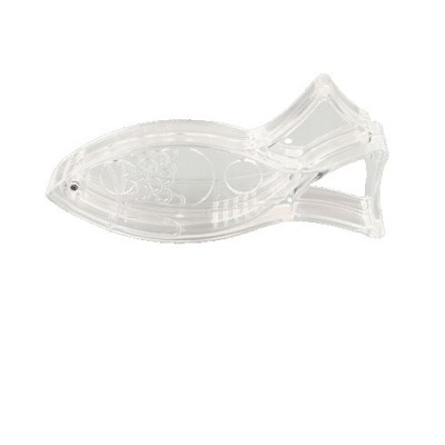 Storcator de citrice manual, flippy, rezistente, usor de folosit si depozitat, durabil, calitativ, 12x5.2 cm, model peste, transparent foto