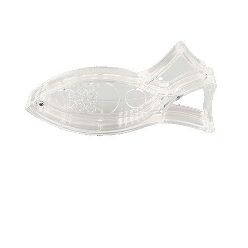 Storcator de citrice manual, flippy, rezistente, usor de folosit si depozitat, durabil, calitativ, 12x5.2 cm, model peste, transparent