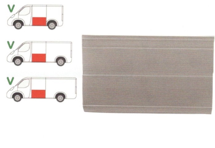 Panou reparatie lateral Mercedes Sprinter, 1995- 2007, VW LT II 05.96-12.2005 Partea Stanga, Lateral, cu segmente , inaltime 660 mm,