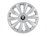 Cumpara ieftin Set 4 capace roti Delta cromat R15 pentru gama auto Peugeot, Autohelix MSA