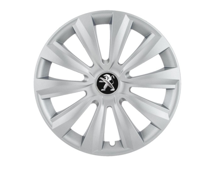 Set 4 capace roti Delta cromat R15 pentru gama auto Peugeot