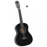 VidaXL Chitară clasică pentru &icirc;ncepători și copii, negru, 3/4 36&quot;