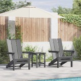 Scaune Adirondack pliabile 2 buc gri deschis 74.5x80.5x90 cm HDPE