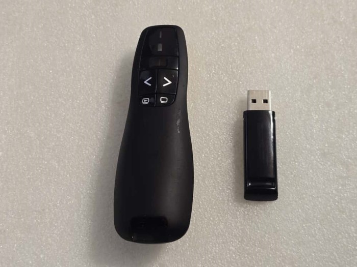 Presenter MediaPointer Wireless, 2.4 GHz, Powerpoint Clicker, ABS, Negru