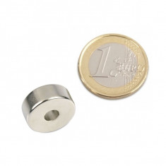 Magnet neodim inel Ø15/4.55 x 8 mm, putere 6 kg, N38