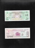 Set Argentina 1 + 100 australes provincia Tucuman 1991 aunc-unc