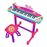 Cumpara ieftin Keyboard cu microfon si scaunel Barbie, Reig Musicales