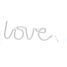 Lampa LED Neon Love, Rox, 35,5x13 cm foto